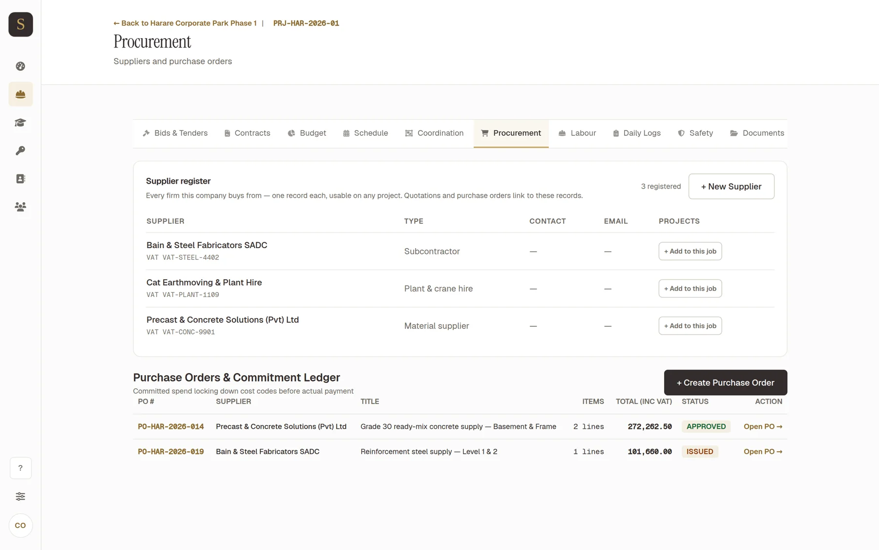 Procurement in Syncware-Build